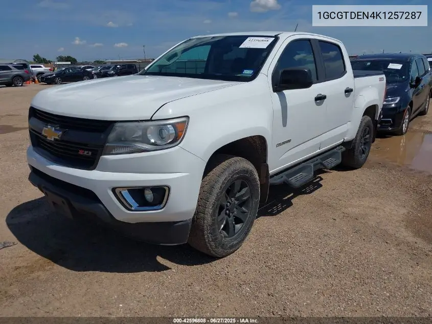 2019 Chevrolet Colorado Z71 VIN: 1GCGTDEN4K1257287 Lot: 42596808
