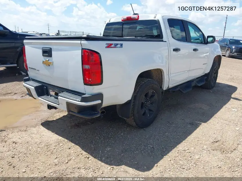 2019 Chevrolet Colorado Z71 VIN: 1GCGTDEN4K1257287 Lot: 42596808