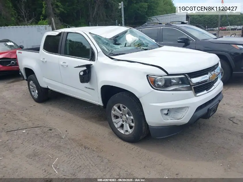 2019 Chevrolet Colorado Lt VIN: 1GCGTCEN8K1120427 Lot: 42616363