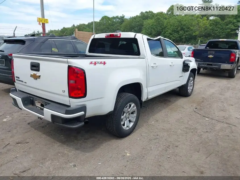 2019 Chevrolet Colorado Lt VIN: 1GCGTCEN8K1120427 Lot: 42616363