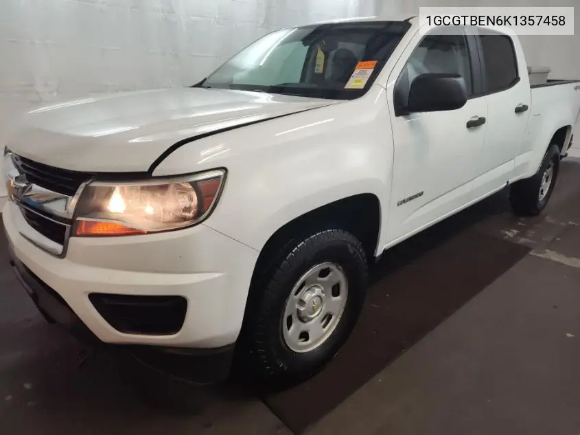 2019 Chevrolet Colorado Wt VIN: 1GCGTBEN6K1357458 Lot: 42644616