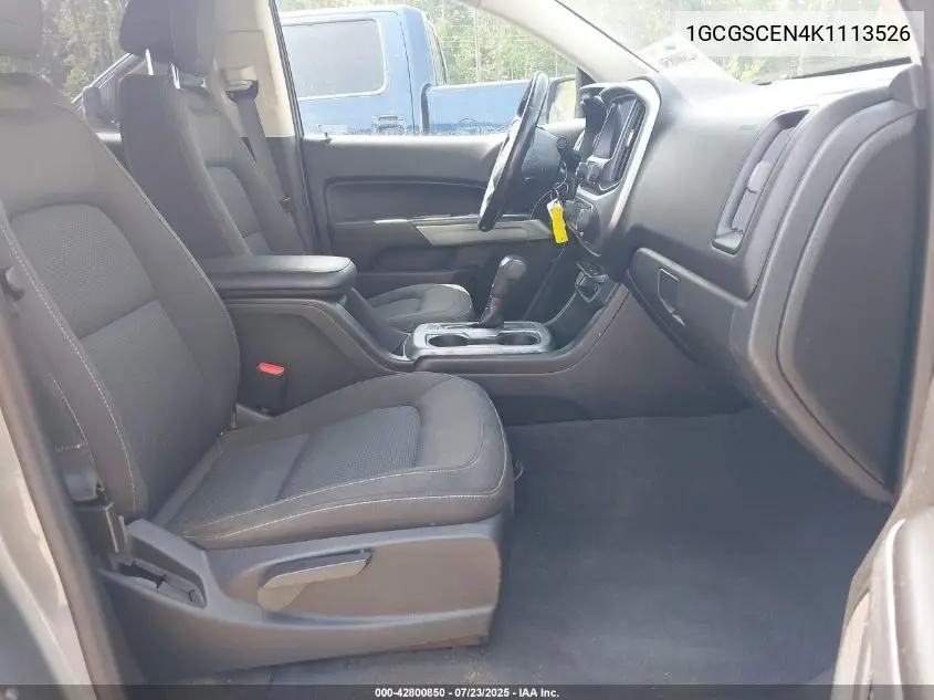 2019 Chevrolet Colorado Lt VIN: 1GCGSCEN4K1113526 Lot: 42800850
