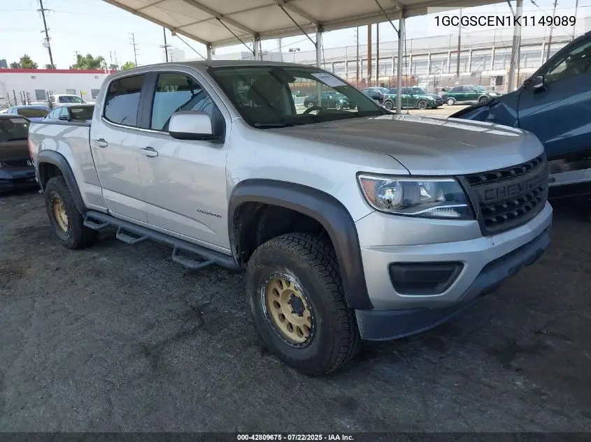 2019 Chevrolet Colorado Lt VIN: 1GCGSCEN1K1149089 Lot: 42809675