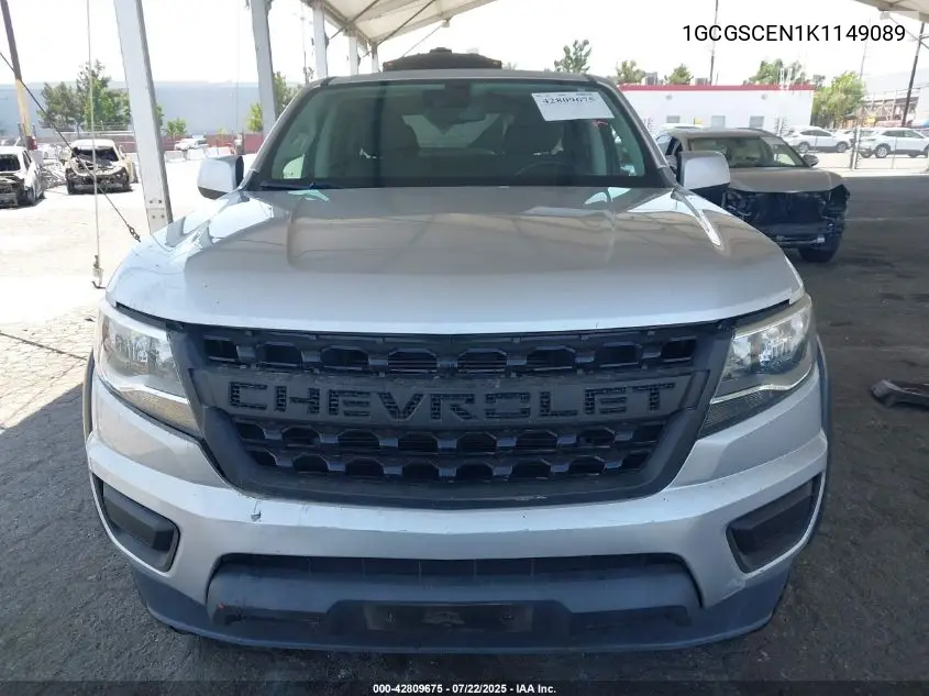 2019 Chevrolet Colorado Lt VIN: 1GCGSCEN1K1149089 Lot: 42809675
