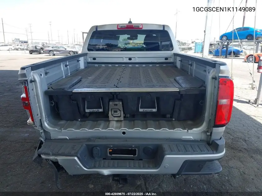 2019 Chevrolet Colorado Lt VIN: 1GCGSCEN1K1149089 Lot: 42809675