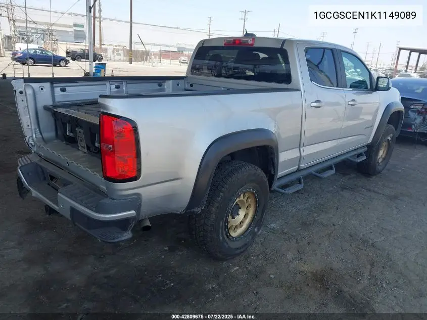 2019 Chevrolet Colorado Lt VIN: 1GCGSCEN1K1149089 Lot: 42809675