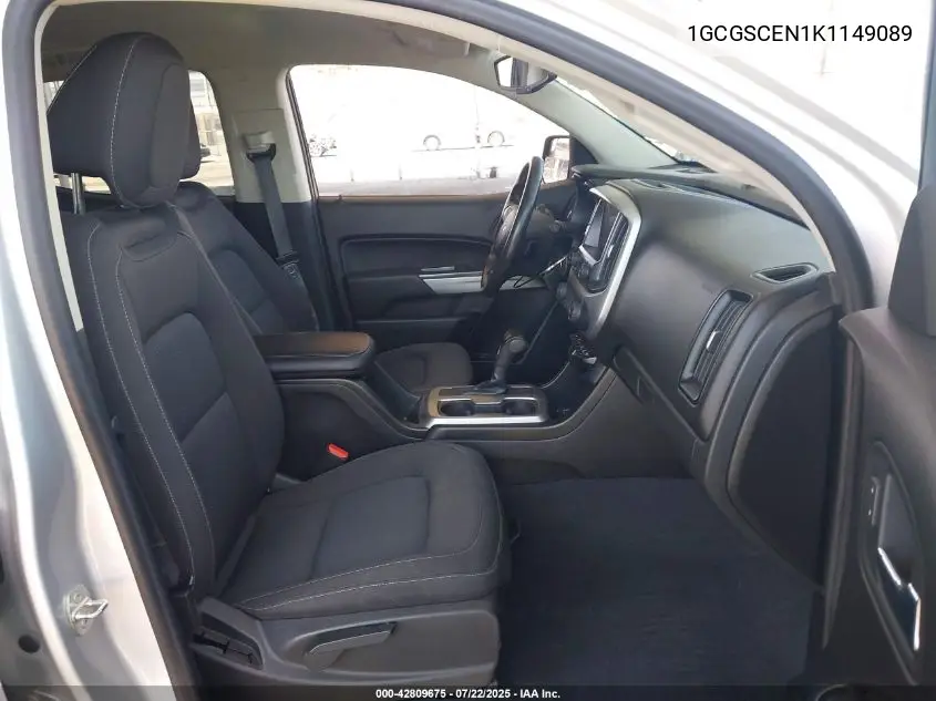 2019 Chevrolet Colorado Lt VIN: 1GCGSCEN1K1149089 Lot: 42809675