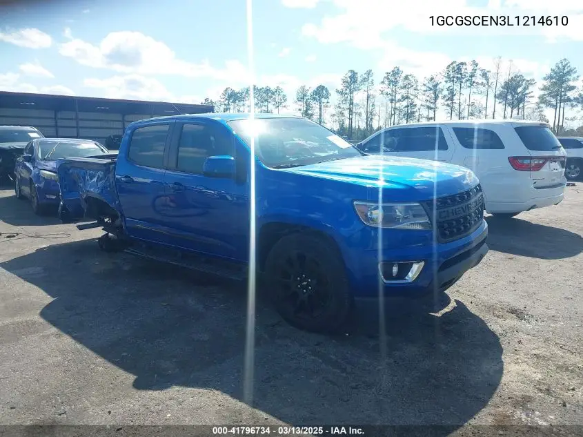 2020 Chevrolet Colorado 2Wd Short Box Lt VIN: 1GCGSCEN3L1214610 Lot: 41796734