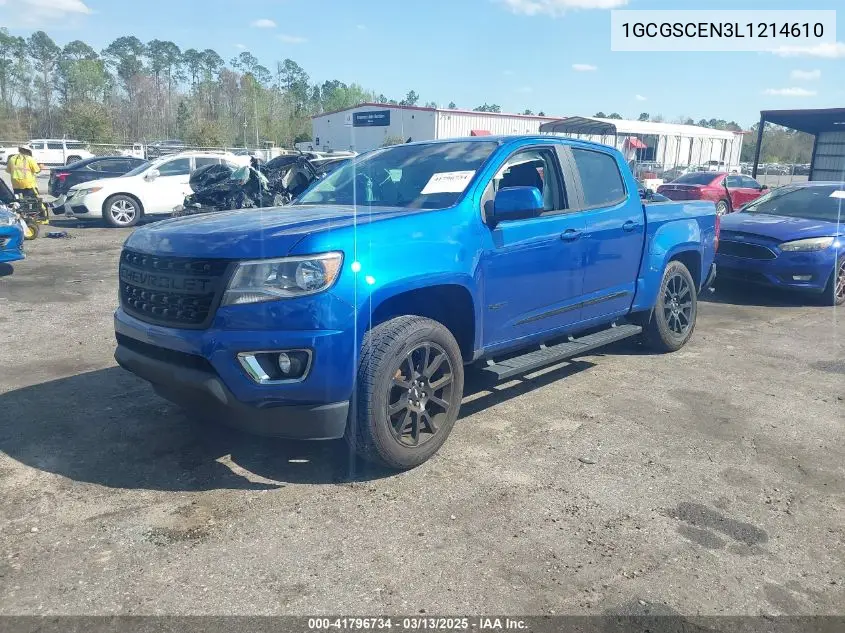 2020 Chevrolet Colorado 2Wd Short Box Lt VIN: 1GCGSCEN3L1214610 Lot: 41796734
