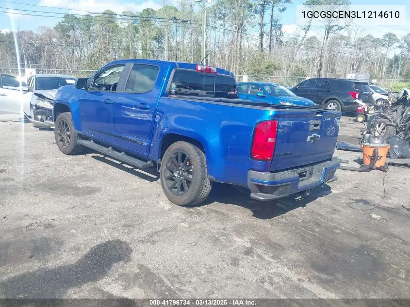 2020 Chevrolet Colorado 2Wd Short Box Lt VIN: 1GCGSCEN3L1214610 Lot: 41796734
