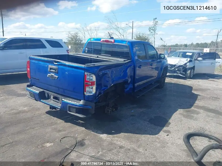2020 Chevrolet Colorado 2Wd Short Box Lt VIN: 1GCGSCEN3L1214610 Lot: 41796734