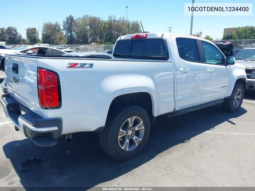 2020 Chevrolet Colorado 4Wd Long Box Z71 VIN: 1GCGTDEN0L1234400 Lot: 42635735