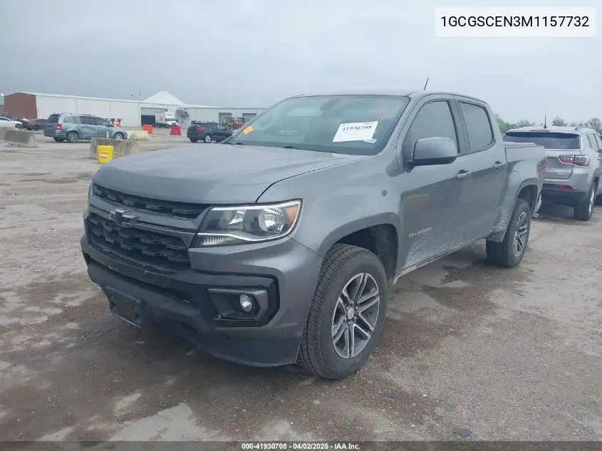 2021 Chevrolet Colorado 2Wd Short Box Lt VIN: 1GCGSCEN3M1157732 Lot: 41930708