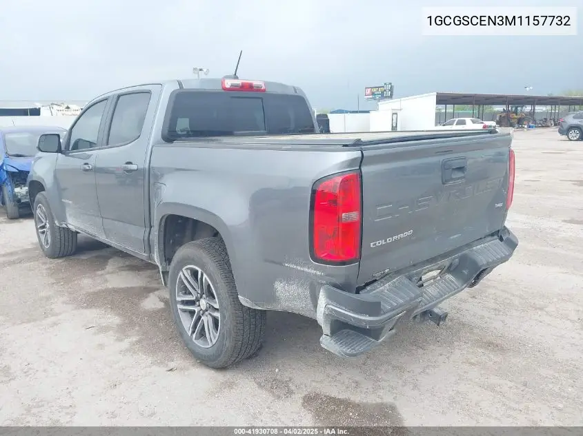 2021 Chevrolet Colorado 2Wd Short Box Lt VIN: 1GCGSCEN3M1157732 Lot: 41930708