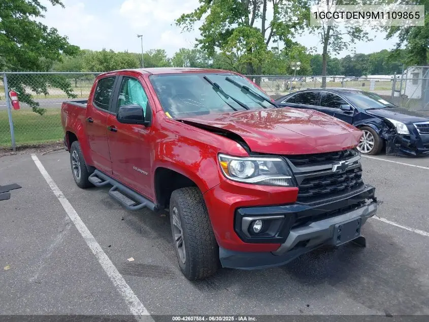 2021 Chevrolet Colorado 4Wd Short Box Z71 VIN: 1GCGTDEN9M1109865 Lot: 42607584