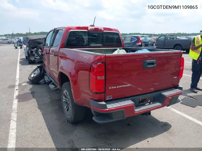 2021 Chevrolet Colorado 4Wd Short Box Z71 VIN: 1GCGTDEN9M1109865 Lot: 42607584