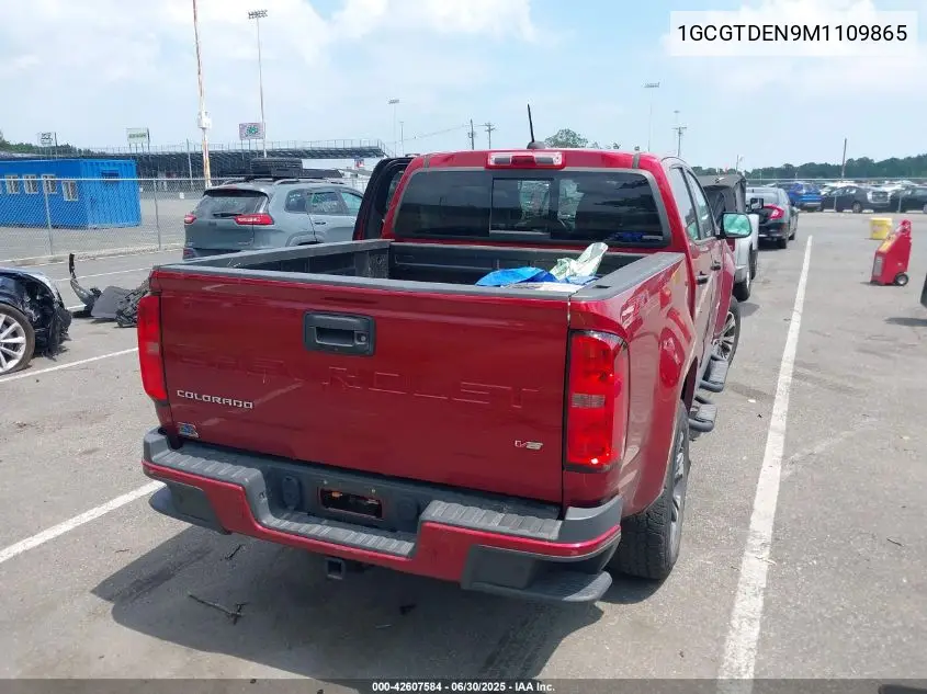 2021 Chevrolet Colorado 4Wd Short Box Z71 VIN: 1GCGTDEN9M1109865 Lot: 42607584