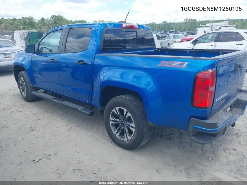 2021 Chevrolet Colorado 2Wd Short Box Z71 VIN: 1GCGSDEN8M1260196 Lot: 42618581