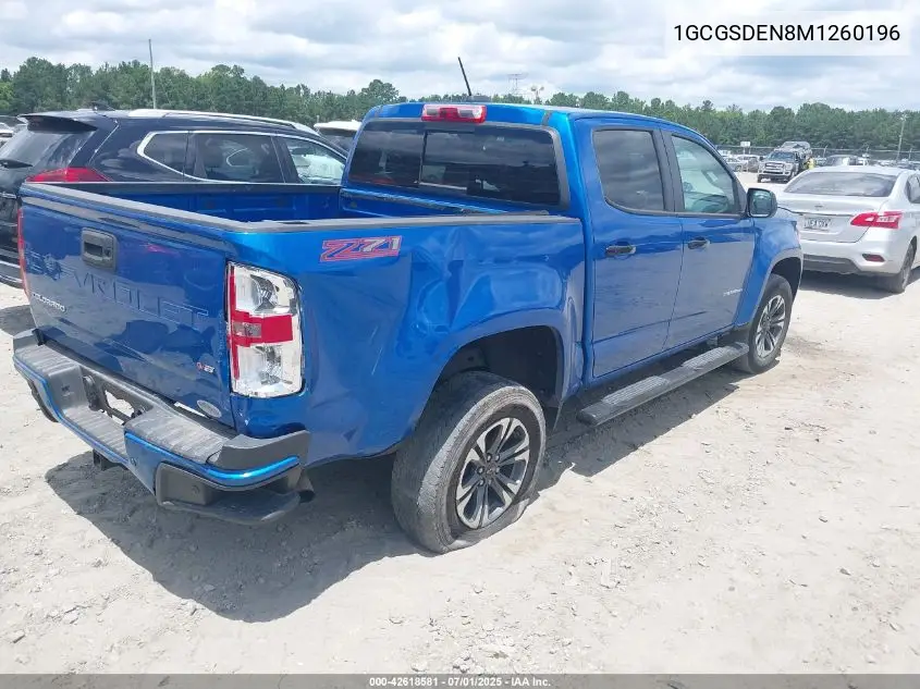 2021 Chevrolet Colorado 2Wd Short Box Z71 VIN: 1GCGSDEN8M1260196 Lot: 42618581