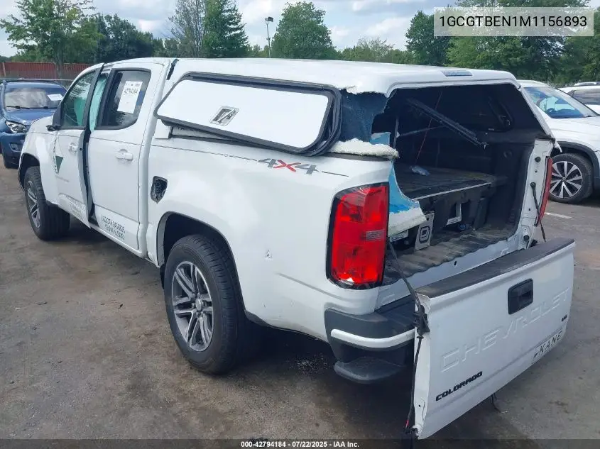 2021 Chevrolet Colorado 4Wd Short Box Wt VIN: 1GCGTBEN1M1156893 Lot: 42794184