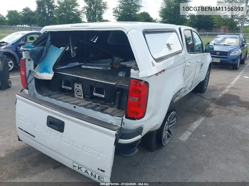 2021 Chevrolet Colorado 4Wd Short Box Wt VIN: 1GCGTBEN1M1156893 Lot: 42794184