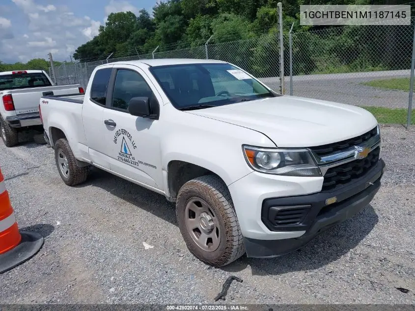 2021 Chevrolet Colorado 4Wd Long Box Wt VIN: 1GCHTBEN1M1187145 Lot: 42802074