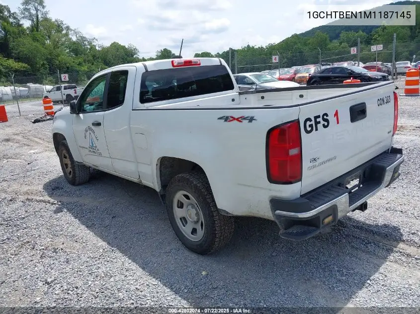2021 Chevrolet Colorado 4Wd Long Box Wt VIN: 1GCHTBEN1M1187145 Lot: 42802074
