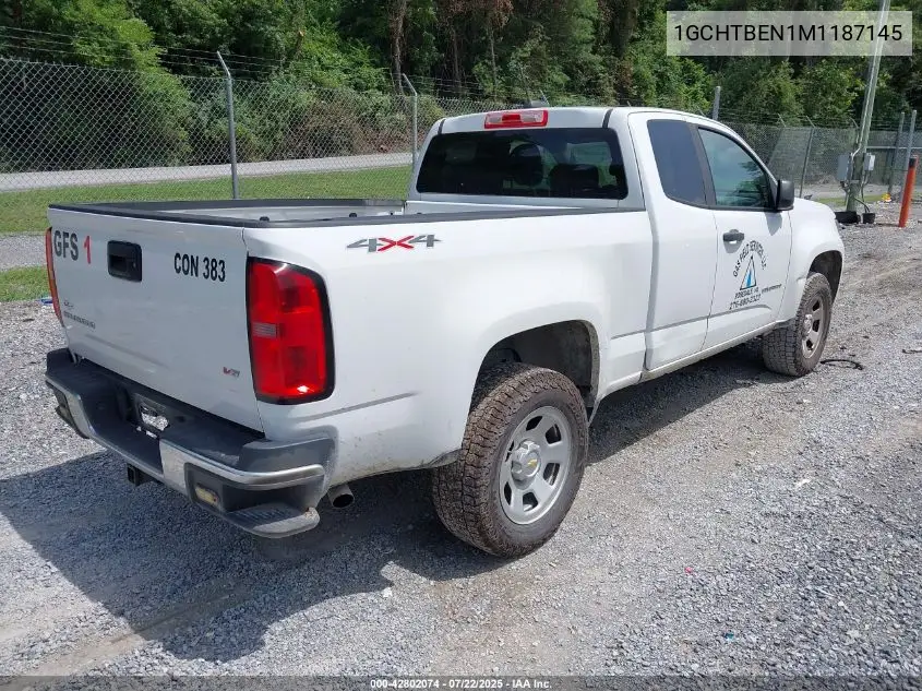 2021 Chevrolet Colorado 4Wd Long Box Wt VIN: 1GCHTBEN1M1187145 Lot: 42802074