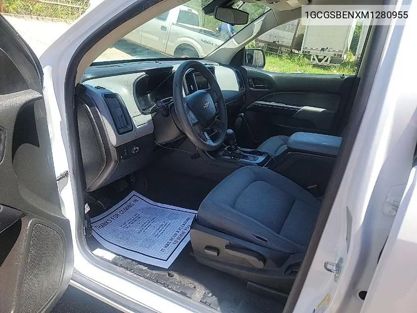 2021 Chevrolet Colorado 2Wd Long Box Wt VIN: 1GCGSBENXM1280955 Lot: 42829296