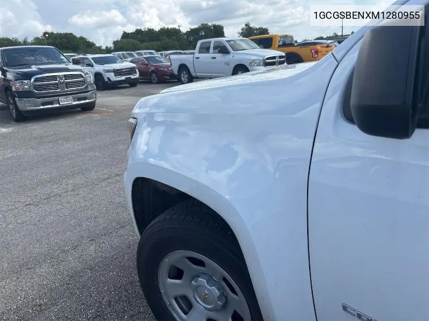 2021 Chevrolet Colorado 2Wd Long Box Wt VIN: 1GCGSBENXM1280955 Lot: 42829296