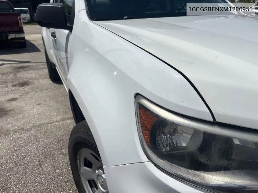 2021 Chevrolet Colorado 2Wd Long Box Wt VIN: 1GCGSBENXM1280955 Lot: 42829296