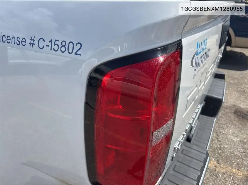 2021 Chevrolet Colorado 2Wd Long Box Wt VIN: 1GCGSBENXM1280955 Lot: 42829296