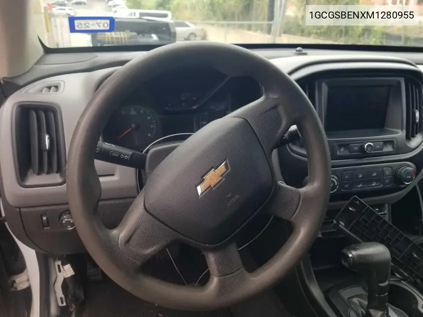 2021 Chevrolet Colorado 2Wd Long Box Wt VIN: 1GCGSBENXM1280955 Lot: 42829296