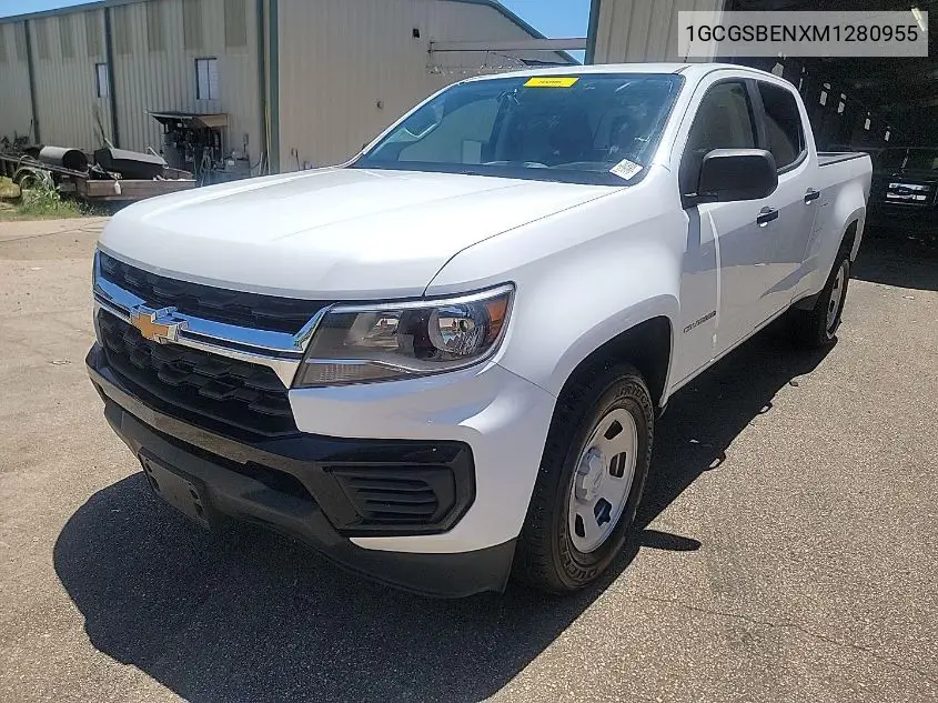 2021 Chevrolet Colorado 2Wd Long Box Wt VIN: 1GCGSBENXM1280955 Lot: 42829296