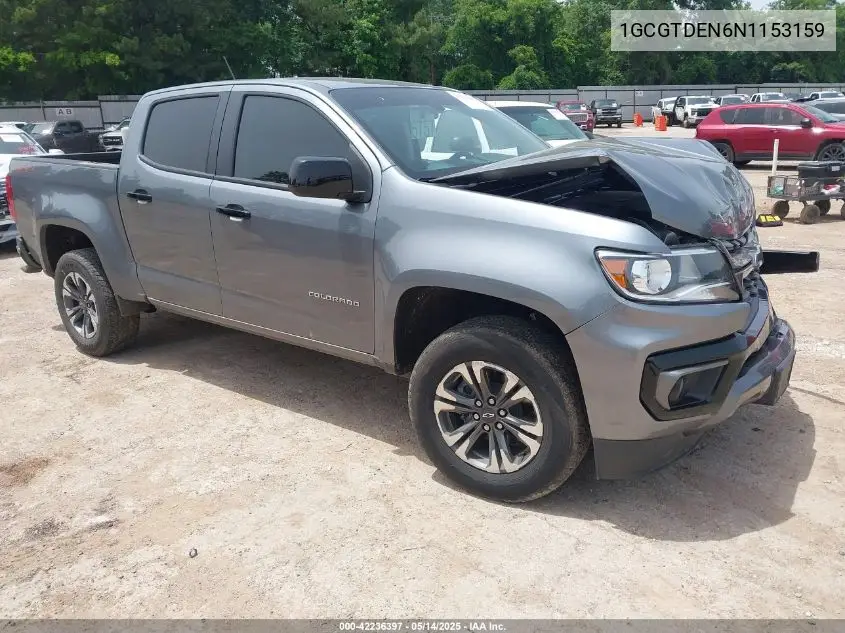 2022 Chevrolet Colorado 4Wd Short Box Z71 VIN: 1GCGTDEN6N1153159 Lot: 42236397