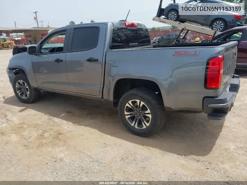 2022 Chevrolet Colorado 4Wd Short Box Z71 VIN: 1GCGTDEN6N1153159 Lot: 42236397