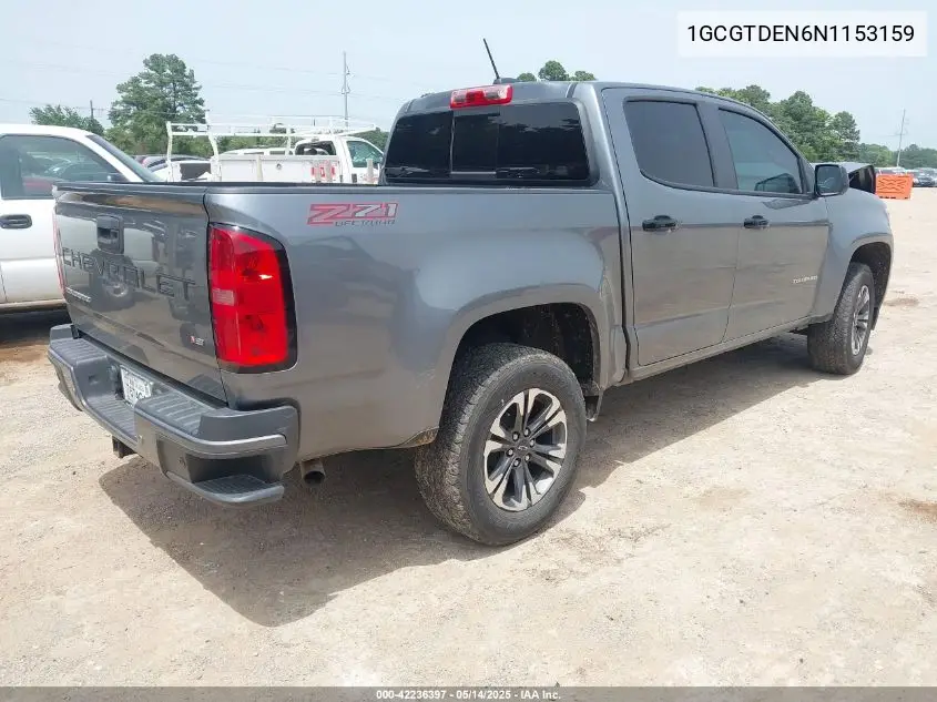 2022 Chevrolet Colorado 4Wd Short Box Z71 VIN: 1GCGTDEN6N1153159 Lot: 42236397