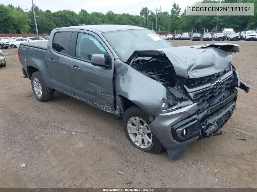 2022 Chevrolet Colorado 4Wd Short Box Lt VIN: 1GCGTCEN2N1181194 Lot: 42600816