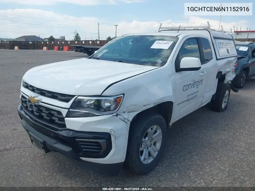 2022 Chevrolet Colorado 4Wd Long Box Lt VIN: 1GCHTCEN6N1152916 Lot: 42613891