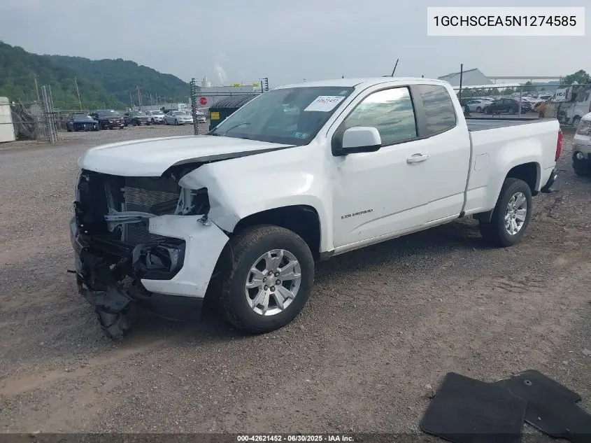 2022 Chevrolet Colorado 2Wd Long Box Lt VIN: 1GCHSCEA5N1274585 Lot: 42621452