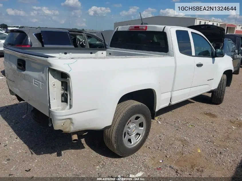 2022 Chevrolet Colorado 2Wd Long Box Wt VIN: 1GCHSBEA2N1324644 Lot: 42782308