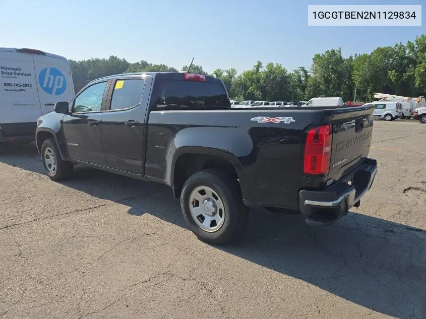 2022 Chevrolet Colorado VIN: 1GCGTBEN2N1129834 Lot: 42832420