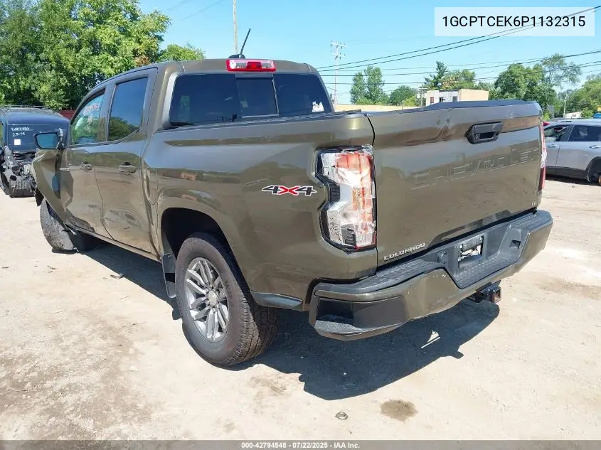 2023 Chevrolet Colorado 4Wd Short Box Lt VIN: 1GCPTCEK6P1132315 Lot: 42794548