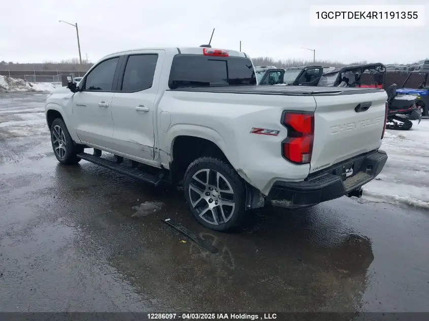 2024 Chevrolet Colorado Z71 VIN: 1GCPTDEK4R1191355 Lot: 12286097