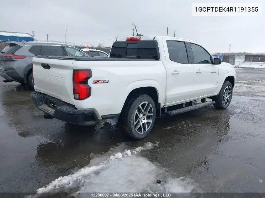 2024 Chevrolet Colorado Z71 VIN: 1GCPTDEK4R1191355 Lot: 12286097