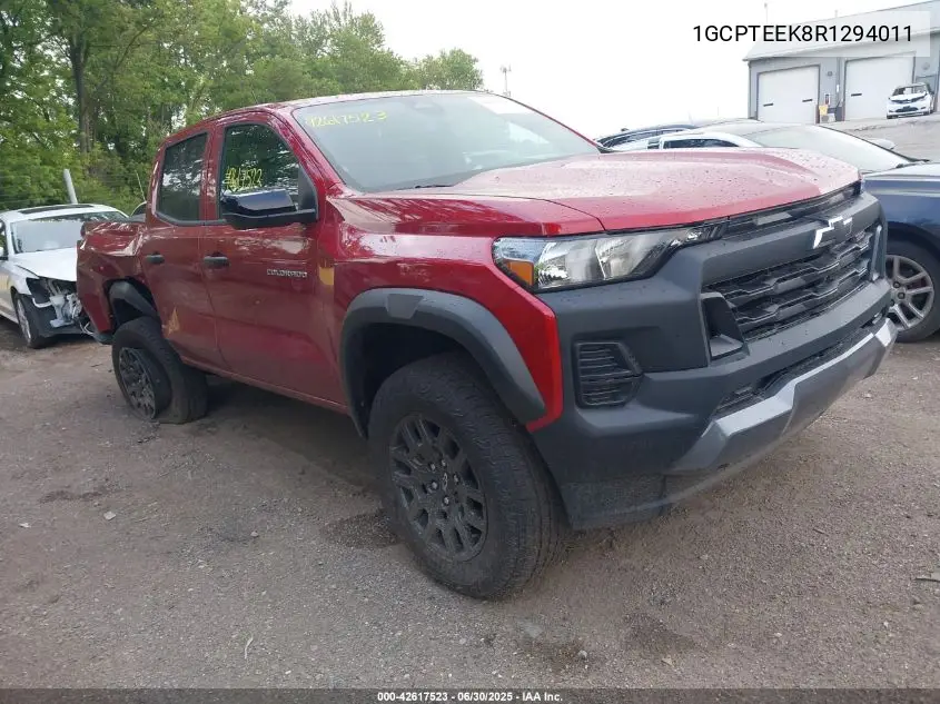 2024 Chevrolet Colorado 4Wd Trail Boss VIN: 1GCPTEEK8R1294011 Lot: 42617523