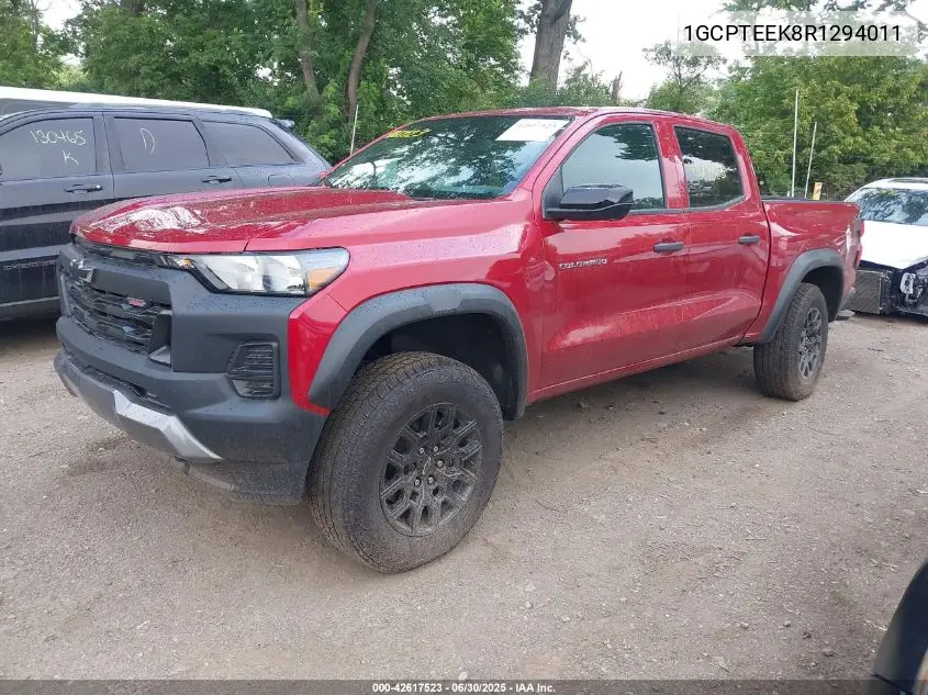 2024 Chevrolet Colorado 4Wd Trail Boss VIN: 1GCPTEEK8R1294011 Lot: 42617523