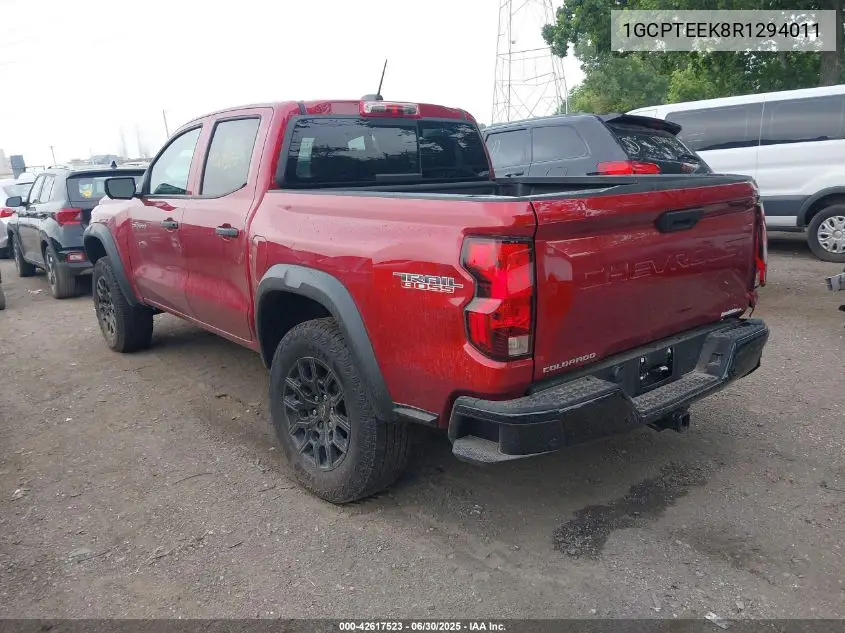 2024 Chevrolet Colorado 4Wd Trail Boss VIN: 1GCPTEEK8R1294011 Lot: 42617523