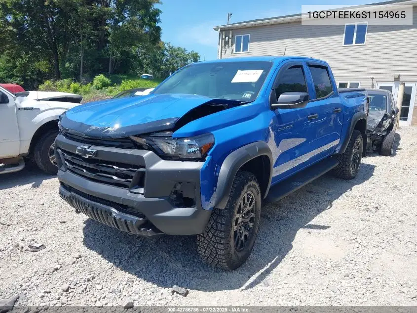 2025 Chevrolet Colorado 4Wd Trail Boss VIN: 1GCPTEEK6S1154965 Lot: 42786786