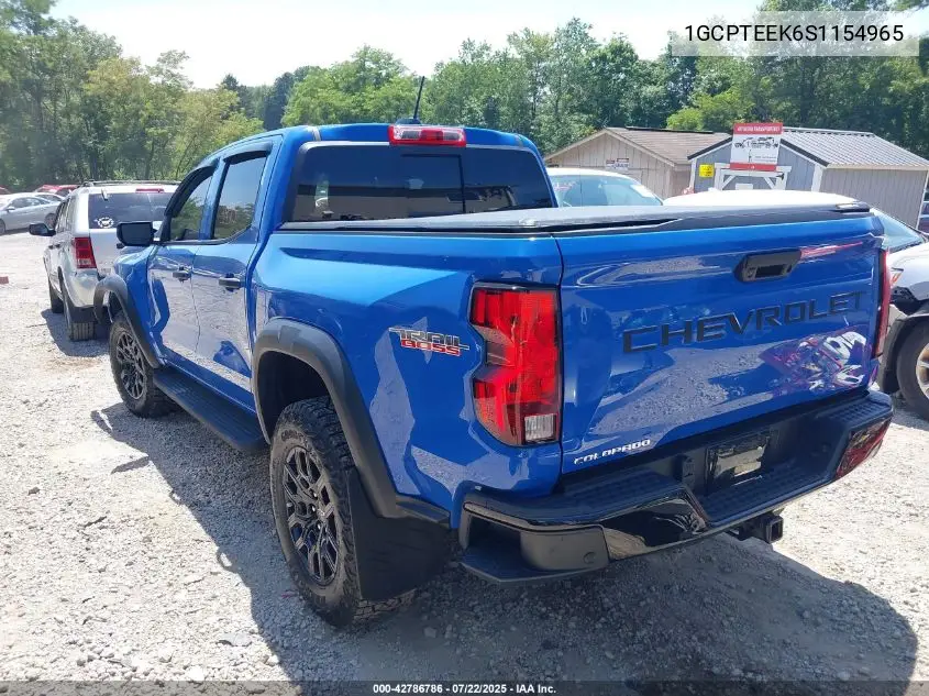 2025 Chevrolet Colorado 4Wd Trail Boss VIN: 1GCPTEEK6S1154965 Lot: 42786786